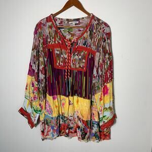 Womens John Mark Plus Size Floral Blouse Size 2X EUC!
